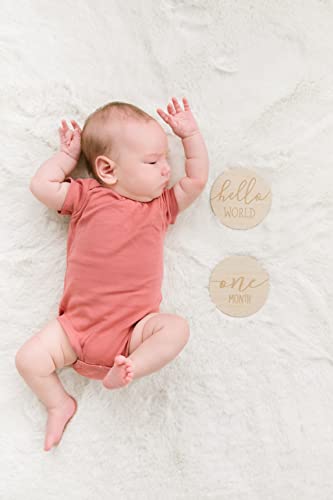 Pearhead Wooden Monthly Milestone Photo Cards, Baby Announcement Cards, Pregnancy Journey Milestone Markers - Image 4