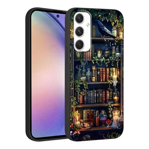 Krdvekm Handyhülle für Samsung Galaxy A54 5G Hülle 6,4'', Aesthetic Motiv Bookshelf Design, Weiche Bunt Schwarz Silikon ...
