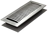 Decor Grates Rollenbodenregister, schwarz strukturiert, Aluminium, Brushed Nickel Finish, 3.5813999999999999 x 13.614400000000002 x 33.020000000000003 cm