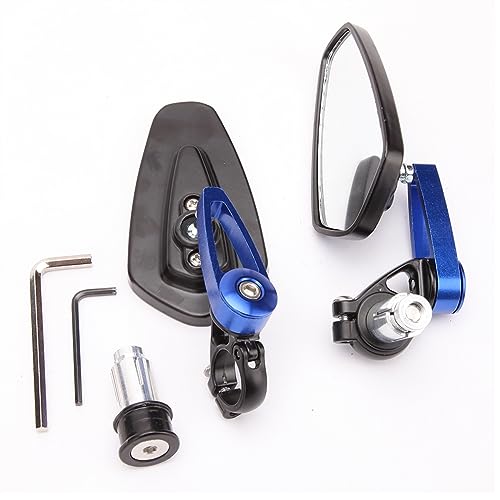 NIKISO Espejos Laterales Espejos Retrovisores Universales para Motocicleta De 7/8 'y 22mm, Espejo Retrovisor para Manillar De Extremo De Barra De Patinete(3)