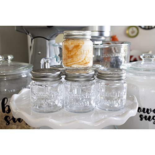 Sunshine Mason Co. Mini Mason Jar Shot Glasses With Metal Lid 2 Oz With Dessert Spoons, 12 Pieces #TOP7