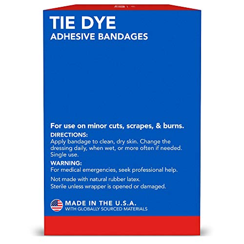 All Health Tie Dye Adhesive Bandages.75 In X 3 In, 350 Ct | Fun Colorful Designs For Minor Cuts & Scrapes, First Aid, And Wound Care #TOP7