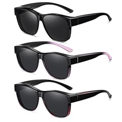 (3 Pack) Black/Grey + Black&purple/Grey + Black&red/Grey