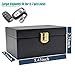 Todoxi Faraday Box Car Key Fob Protector RFID Box for Keys Large PU Leather RFID Signal Blocking Car Security Proection Box (Black)