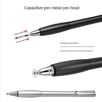 10PCS Universal Stylus Pen Transparent Disc Capacitive Screen Touch Pen Replacement Tip Drawing Writing Nib Pencil
