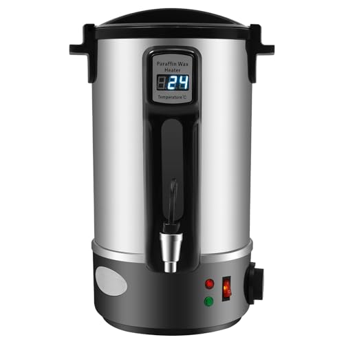 Fusciera professionale da 8,5 l in acciaio inox – Regolazione precisa della temperatura 86 – 212 ° F per la produzione di candele. Adatto per fusori di cera, fuso a nido d'ape e fusore di cera per