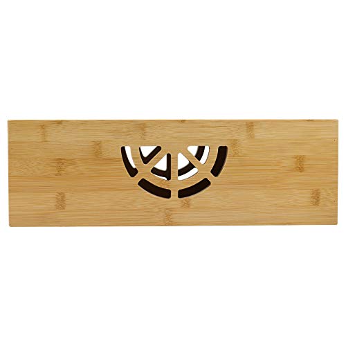 Extra Large Cable Management Box with Lid, Bamboo Cable Box for Cords, Power Strips or Surge Protectors, Hide Loose Wires Behind TVs, Home Office Computers, Office Desks, Entertainment Centers by HTB