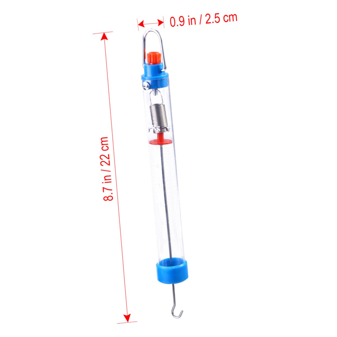 FUNOMOCYA Spring Weighing Scale 25n/2500g Force Dynamometer Gram Scale Easy-Read Design Stainless Steel Spring