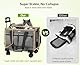 pecute Transporttasche Katze mit Rollen 2 in 1 bis 7 kg, Katzen Transportboxen, Abnehmbarer Faltbarer Katzentasche Hundetrolley mit Fenster, Hundetragetasche Schultergurt katzenbox, Grau