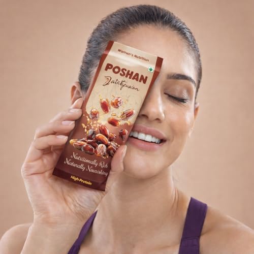 Image of POSHAN Women's Nutrition Datefusion Protein Bar, 40 g | 8g Protein with 4G Fiber |No Added Sugar, 100% Vegetarian & Gluten-Free| Made with Dates, Ragi and Superfoods| No Trans Fat| Pack of 1