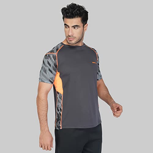 Image of Vector X VTD-008-B Running T-Shirt, (Grey /Orange)