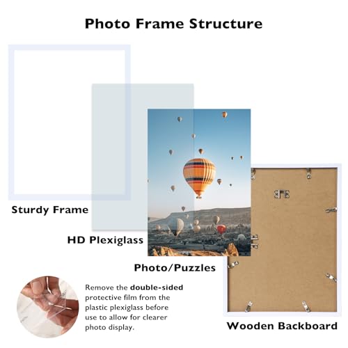 Image of JCJMY 19x27 Picture Frame White for Poster Photo Picture, Horizontal and Vertical Formats for Wall Hanging, 19 x 27 Wall Gallery Poster Photo Frame for 19 by 27 Photos Posters, White