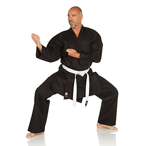 Ronin Karate Gi - Medium Weight, Black-3
