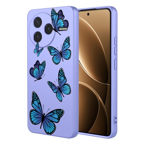 Coque Redmi K80 et Poco F7 Pro 5G souple en TPU violet
