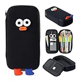 brunch brother Pencil Case - Adorable Character Design- Cute and Fun Pencil Pouch with Enough Capacity for Students (Black)