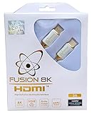 Fusion8K White HDR HDMI 2.1 Cable Supports 8K @60Hz and 4K @120Hz Compatible with Dolby Vision and A