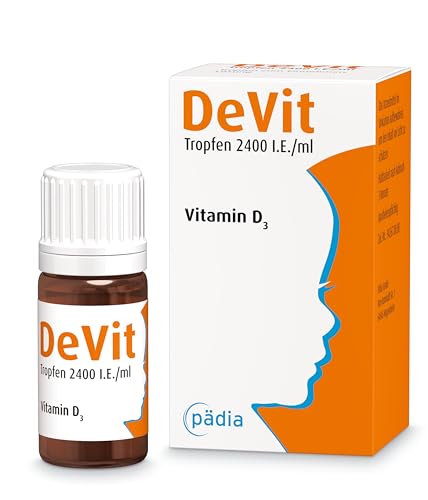 DeVit Tropfen 10 ml Vitamin D3 Tropfen für Babys ab Geburt und Kinder | Vitamin-D-Mangel und Rachitis gezielt vorbeugen | Arzneimittel | Rezeptfrei