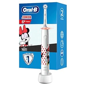 Oral-B Junior Oplaadbare Elektrische Tandenborstel Powered By Braun, 1 Handvat Met Minnie, 1 Opzetborstel, Voor Kinderen…
