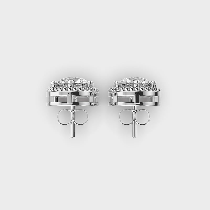 Clous d'oreilles argent 925 anti-irritation avec breloques légères de 4,2 g - 4