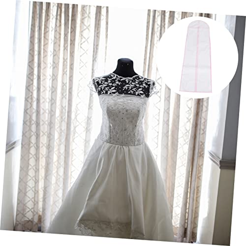 1Pc Nonwoven Wedding Dress Garment Bag Protective Storage for Gowns Long Trim for Travel and Home Use for Bridal Shops and Wedding Events4
