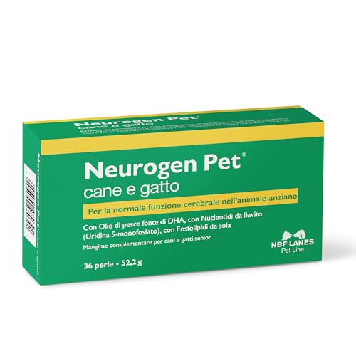 NBF Lanes | Neurogen Pet dla psa i kota, 36 smacznych kapsułek, wspomaga prawidłowe funkcjonowanie mózgu u starszych zwierząt, psy i koty seniorzy