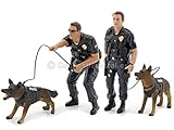  American Diorama Set 2 Policías y 2 Perros K9 Unidad Canina 1:18 38163