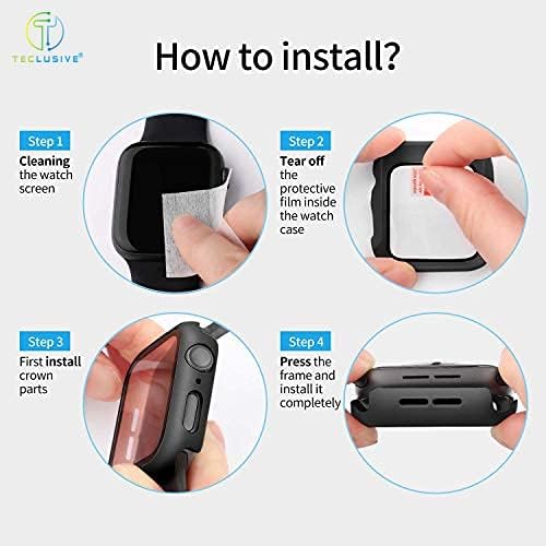 Meyaar Watch Case/Cover Compatible for Realme Watch 2 Pro Tempered Glass Screen Protector, HD Clear Touch Sensitive Ultra Thin Case for Realme Watch 2 Pro (for Realme Watch 2 Pro, Black)