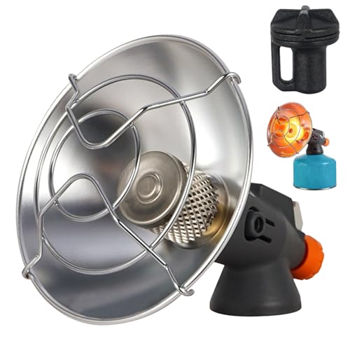 Riscaldatore a gas portatile da campeggio, riscaldatore a butano per esterni con valvola di controllo, per tenda riscaldamento rapido, canotta per escursionismo, zaino in spalla, p