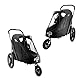 Petique Breeze Große Hundebuggy Hundewagen wandelbar Fahrradanhänger für Hunde mit Luftreifen, Schwarz, 1 Stück (1er Pack)