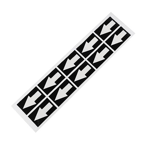 DOITOOL 10Pcs Arrow Directional Decals Indicating Flow Direction Stickers for Safety Marking Adhesive Arrow Warning Stickers for Walls and Floors