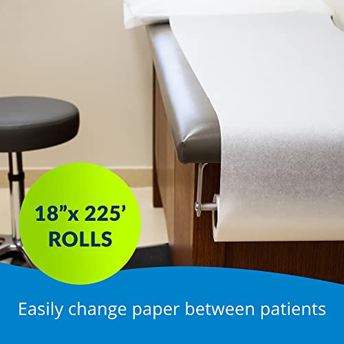 Avalon Papers Exam Table Paper, White, 18" X 225” (Pack Of 12) - Barrier Protection – Standard Smooth Paper - Medical Supplies (513) #TOP2