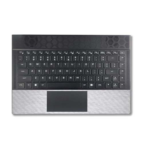 Image of MightySkins Carbon Fiber Skin Compatible with Alienware X14 R2 (2023) Full Wrap Kit - Brushed Aluminium | Protective, Durable Textured Carbon Fiber Finish | Easy to Apply | Made in The USA