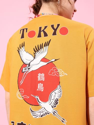 Image of Dillinger Blue Graphic Oversized T-Shirt