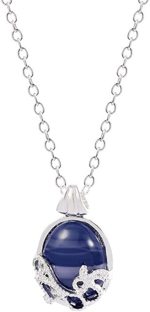 VNEWSCHI Vampire Diaries Necklace,The Katherine Pierce Necklace Daywalking Pendant Charm Necklace-Royal Blue and Daylight Walking Signet Damon's Ring for Fans