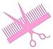 Comb And Scissors Pink Decal Hairdresser Beautician Barber Pink Sticker
