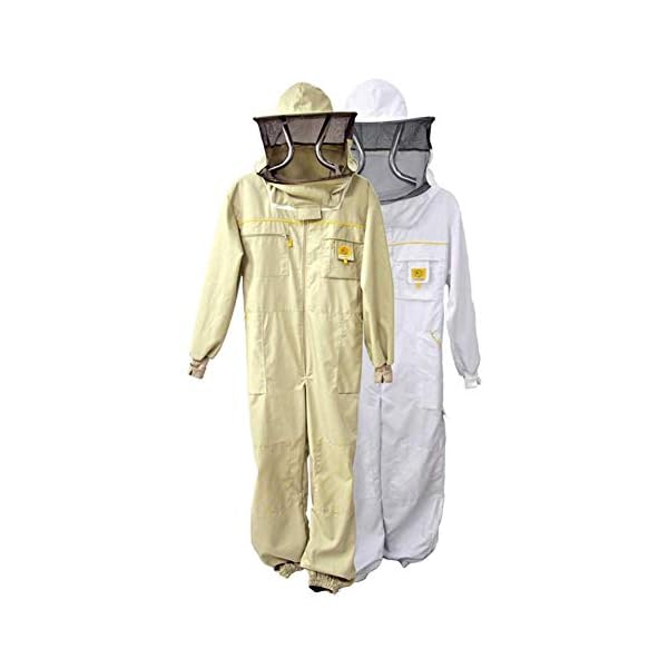 LYSON Imkeranzug mit Schleier, Handstulpen mit Daumenloch Imkeroverall belüftet Professionelle Imkerbekleidung mit… – Bild 4