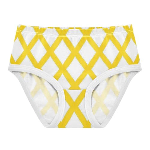 All Seasons Girls' Panties Briefs Underwear for Toddlers Yellow Plaid in Sizes 2T,3T, 4T, 5T, 6Y and 8Y