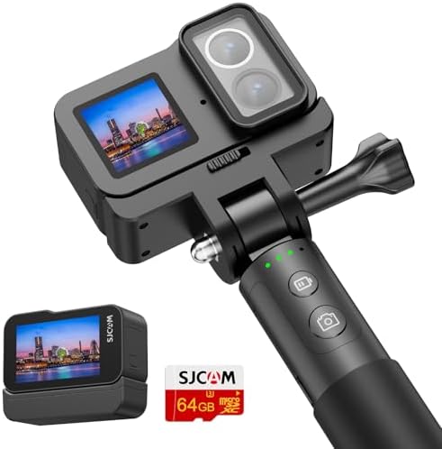 SJCAM SJ20 Pack Cámara Deportiva-Doble Objetivo 4K con Palo Selfi...