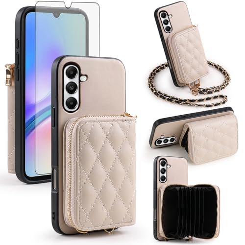 Furiet �A�[�K�C���E�H���b�g�J�o�[ Samsung Galaxy A13 5G�p & �X�N���[���v���e�N�^�[�V�����_�[�X�g���b�v�A����PU���U�[�W�b�p�[�I���K���J�[�h�z���_�[�X�^���h�d�b�P�[�X A04S M13 G5 A 13 2022 13A A1