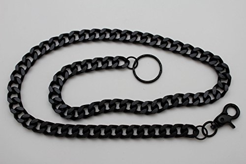 TFJ Men Fashion Wallet Thick Chain Chunky Links Black Metal Strand Jeans Long Keychain Fashion Jewelry4