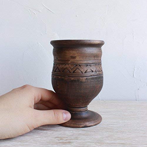 Pottery wine glass ceramic glasses 8.5 oz handmade
