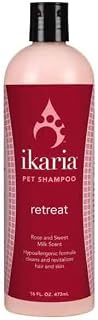 All Natural Dog and Cat Ikaria by PurePet Grooming Shampoo Luxurious Rich Spa Inspired Restorative (Retreat - 16 Oz)