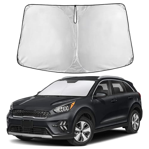 Image of EcoNour Windshield Sunshade Compatible for Kia NIRO 2017-2020 2021 2022, Sun Visor for Front Windshield & Window Sun Shade Cover, UV Heat Blocker & Protector, Car Accessories