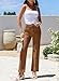Sidefeel Womens Jeans High Waisted Stretchy Wide Leg Jeans Trendy Straight Leg Loose Denim Pants Brown Size 14