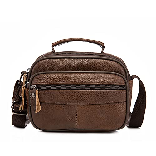 Torba crossbody z prawdziwej skóry dla kobiet, vintage mała torebka na ramię z 2 paskami w stylu pudełko prezentowe