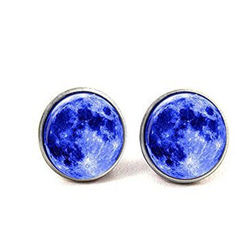 Glowing earringsBlue Moon, Earrings Glow in The Dark, Glowing Jewelry, Glowing Earrings, Glowing Photo