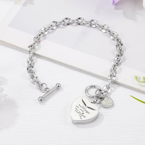 Urn Bracelet for Ashes Stainless Steel Locket Bracelet for ashes OT Buckle Cremation Jewelry for Ashes Memorial Gift4
