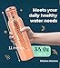 Kitchen Science Copper Water Bottle (34oz/1000ml) w/a Carrying Canvas Bag | 100% Pure Copper Bottle for Drinking Water | Lab-Tested, Heavy Duty & Leak-Proof | Authentic Ayurvedic Copper Water Bottle