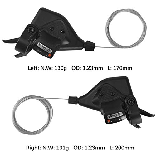 Liteone Mountain Bike Shifter Bike Gear Shift Lever 8 Speed Bicycle Trigger Shift 3X8 Thumb Gear Shifter Cable Compatible For Mtb Bmx Road Bike Folding Cycling (Right And Left 1 Pair) #TOP1