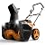 Cordless Snow Blower(No Battery), Compatible with Dewalt 20V Max Battery, 20" Brushless Snow Thrower with Directional Plate & LED Lights, Electric Snow Blower Ideal for Walkways and Driveways